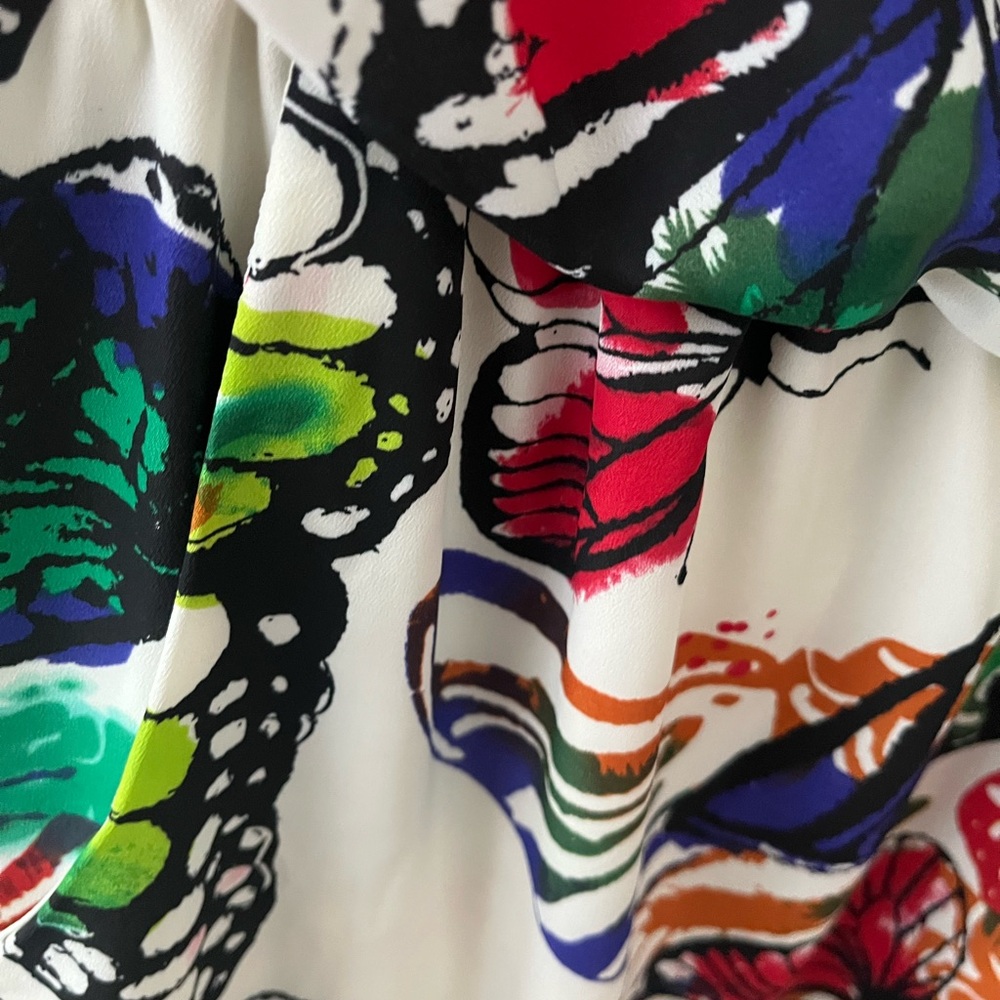 New York & Company Strapless Multicolor Butterfly Dress - Picture 5 of 10